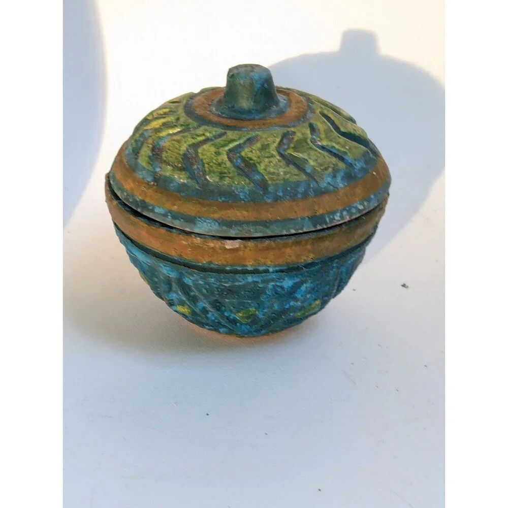Vtg Italy Bitossi Aldo for Raymor Pottery  Bowl w/Lid MCM Lava Glaze